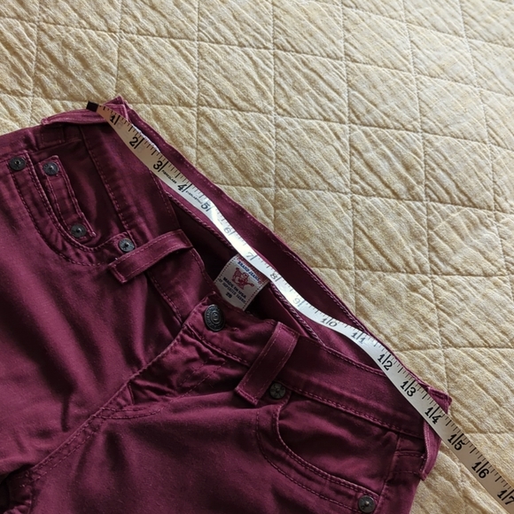 Women's True Religion deep red skinny jeans size 28 - Picture 4 of 10